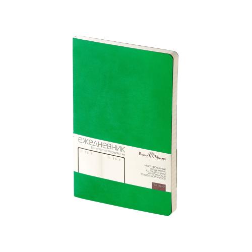 Ежедневник А5 недатированный Megapolis Velvet Flex, зеленый флуор