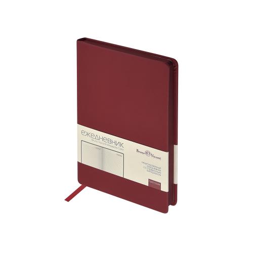 Ежедневник А5 Megapolis Color New soft-touch, бордовый