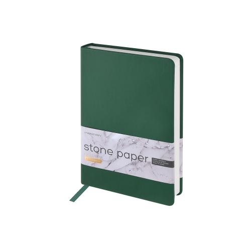 Ежедневник с каменной бумагой недатированный А5 Carrara, зеленый