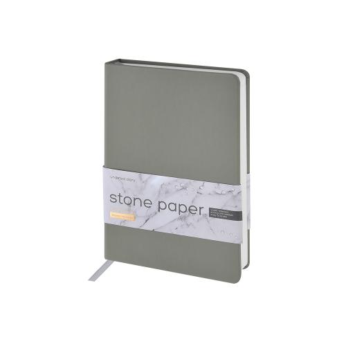 Ежедневник с каменной бумагой недатированный А5 Carrara, серый