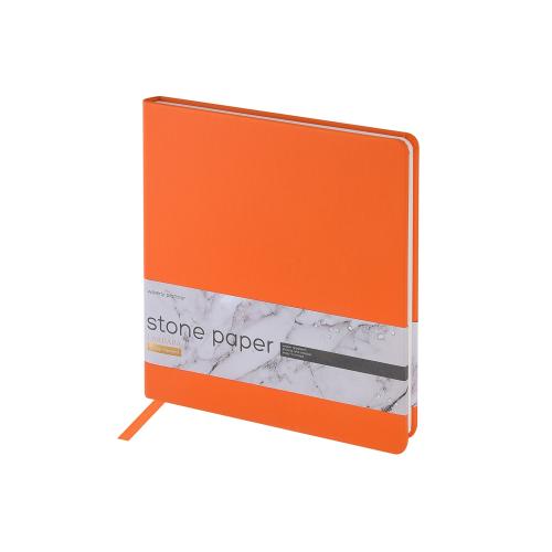Еженедельник с каменной бумагой А5+ Carrara, оранжевый