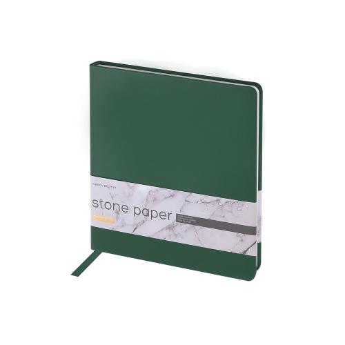 Еженедельник с каменной бумагой А5+ Carrara, зеленый