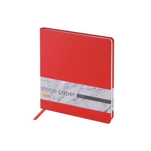 Еженедельник с каменной бумагой А5+ Carrara, красный