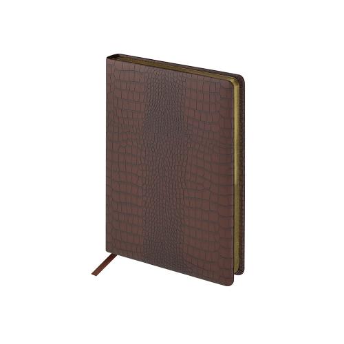 Ежедневник недатированный А5 Amazonia, коричневый с золотым обрезом