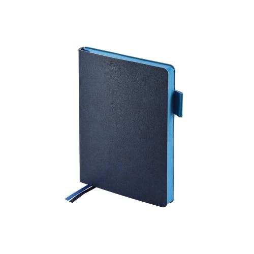 Ежедневник А5 датированный Boston 2027, темно-синий с голубым обрезом