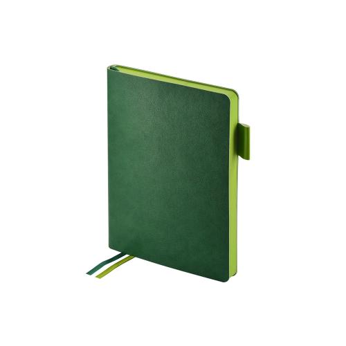 Ежедневник А5 датированный Boston 2027, зеленый с салатовым обрезом