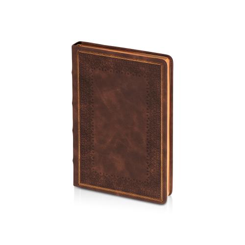 Ежедневник недатированный А5 Royal, коричневый с бронзовым срезом