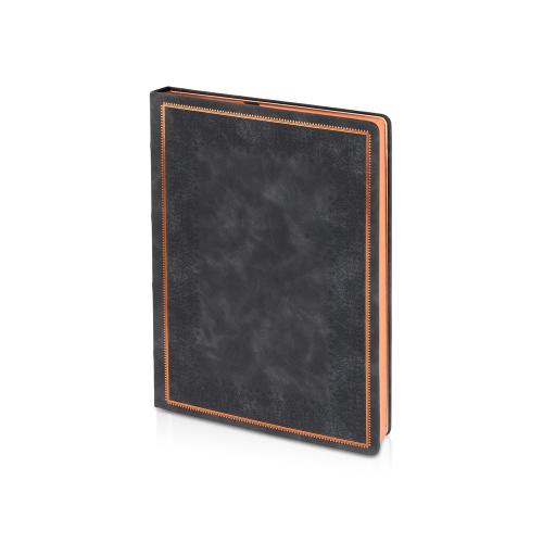 Ежедневник недатированный А4 Royal, черный с бронзовым срезом