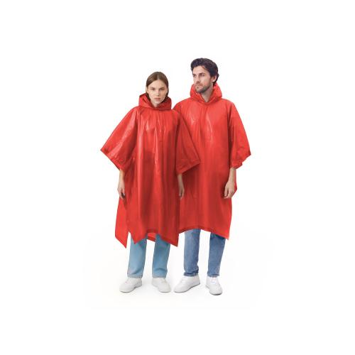 Пончо Hawaii c чехлом унисекс, красный