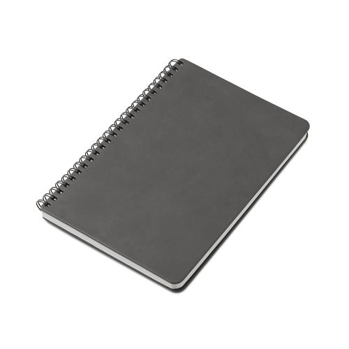 Блокнот А5 Dante из искусственной кожи на спирали, темно-серый