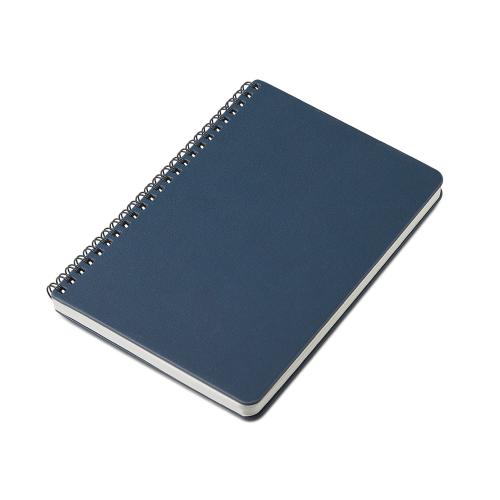 Блокнот А5 Dante из искусственной кожи на спирали, темно-синий