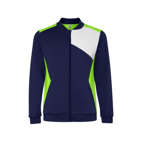 Спортивная куртка Leros унисекс, лаймовый/синий нэйви