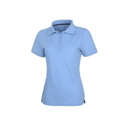 Calgary женская футболка-поло с коротким рукавом, голубой