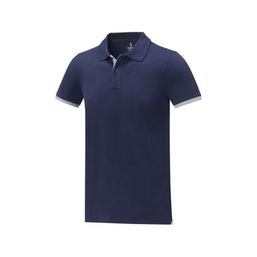Morgan Двухцветное мужское поло с коротким рукавом , темно-синий