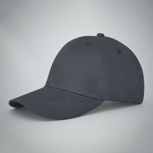 Бейсболка Дэвис, 6 панелей, темно-серый