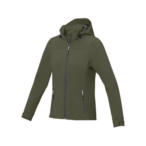 Куртка софтшел Ланглей женская, зеленый лесной