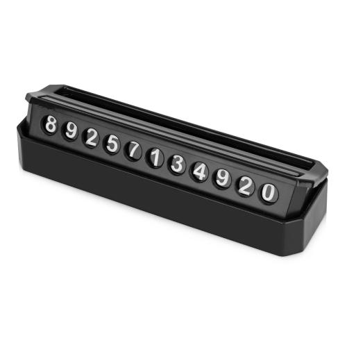 Табличка Tempark с номером телефона для временной парковки, черный