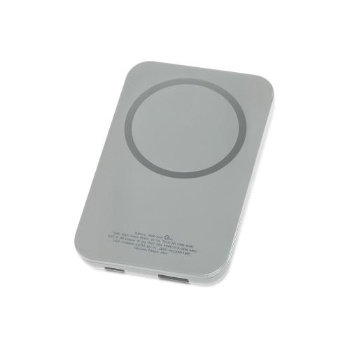 Магнитный беспроводной внешний аккумулятор MagnetIQ, 5000 mah, 10 W, серый Cool gray 7C