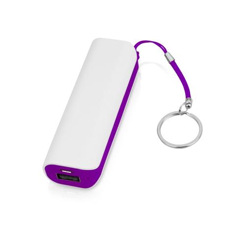 Портативное зарядное устройство (power bank) Basis, 2000 mAh, белый/фиолетовый