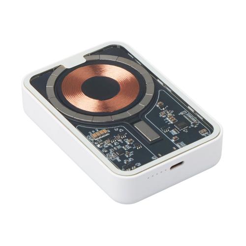 Беспроводной магнитный внешний аккумулятор с QCPD MagnifIQ, 10000 мАч, 15 Вт, белый