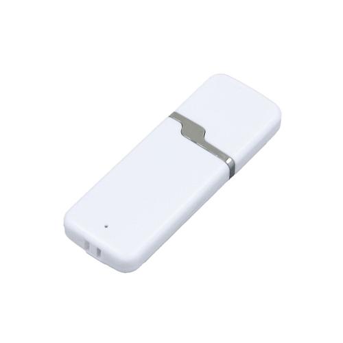 Флешка промо прямоугольной формы c оригинальным колпачком, 32 Гб, белый