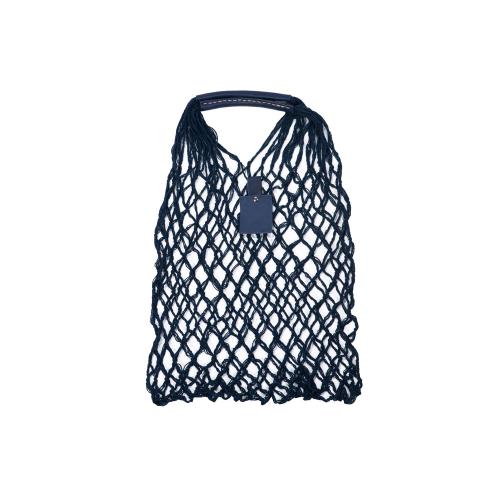 Авоська Dream М old style 15 литров с кожаными ручками, темно-синий