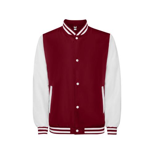 Бомбер утепленный California унисекс, гранатовый/белый