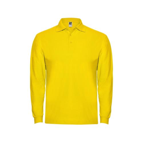 Рубашка поло Estrella мужская с длинным рукавом, желтый