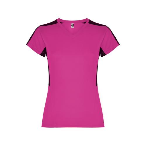 Футболка Suzuka женская, яркая фуксия /черный