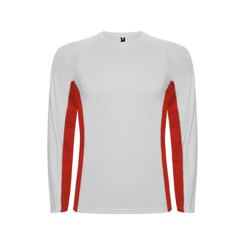 Футболка Shanghai  мужская с длинным рукавом, белый/красный