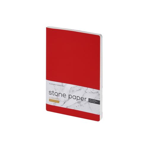 Тетрадь с каменной бумагой А5 Carrara 40 л., линейка, красный