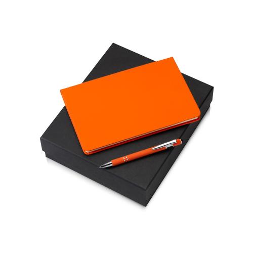 Подарочный набор Wispy swan с ручкой и блокнотом, оранжевый