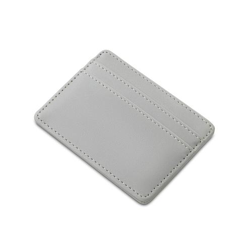 Картхолдер для двух карт и наличных денег с зажимом Crave, светло-серый