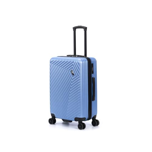 Чемодан TORBER Lama, синий, ABS-пластик, 43 х 25,5 х 67 см, 62 л