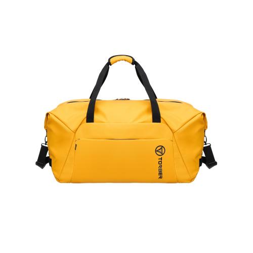 Сумка дорожная TORBER MOBI, желтая, полиэстер 900D с PU покрытием, 65 х 37 х 34 см