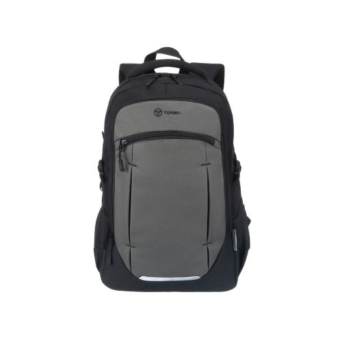 Рюкзак TORBER CLASS X, чёрно-серый, 46 x 32 x 18 см + Мешок для сменной обуви в подарок!