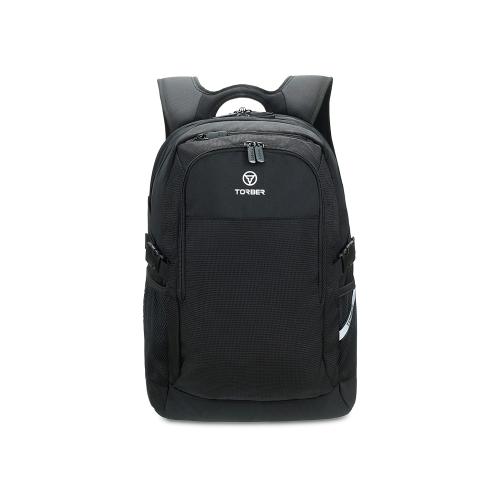 Рюкзак TORBER МЕГАПОЛИС с отделением для ноутбука 16, чёрный, полиэстер, 47 х 34 x 28 см