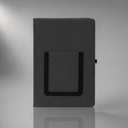 Блокнот Pocket 140*205 мм с карманом для телефона, черный