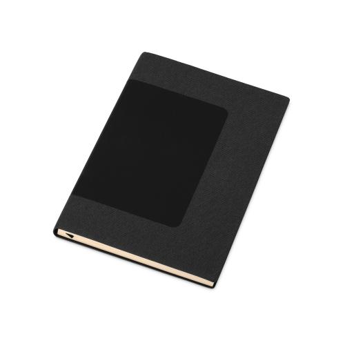 Бизнес блокнот Supreme с вставкой из софт-тача, гибкая обложка, 128 листов, черный