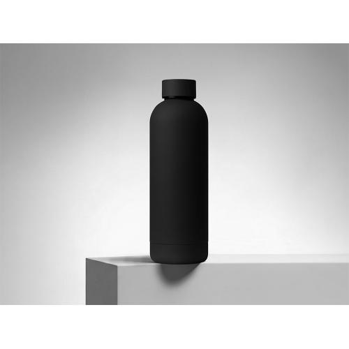 Вакуумная термобутылка Cask Waterline, soft touch, 500 мл, черный
