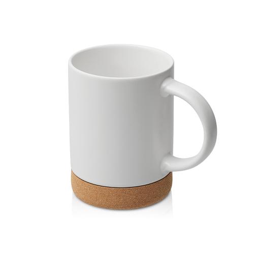 Кружка 450 мл с пробковым дном Корк & Бон, белый
