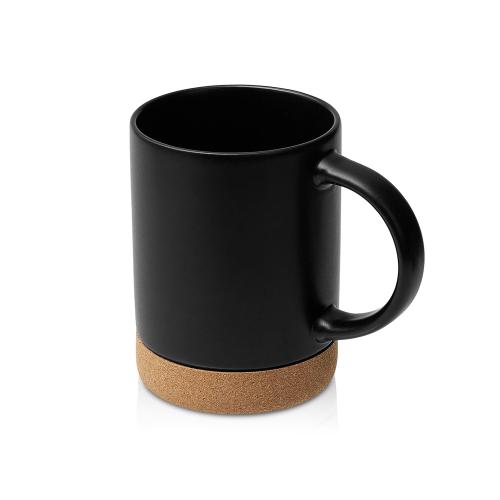 Кружка 450 мл с пробковым дном Корк & Бон, черный