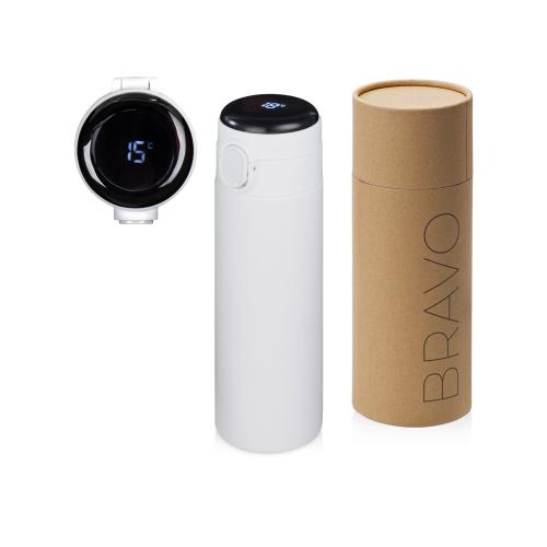 Вакуумная термокружка Waterline с медной изоляцией Bravo, 400 мл, тубус, белый