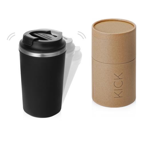 Герметичная термокружка на присоске Kick, 350 мл, черный
