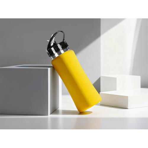 Бутылка для воды Bottle C1, сталь, soft touch, 600 мл, желтый