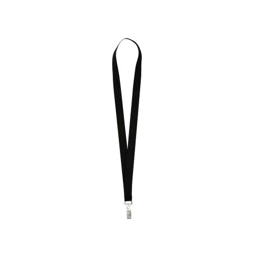 Ланъярд из RPET с клипом, черный