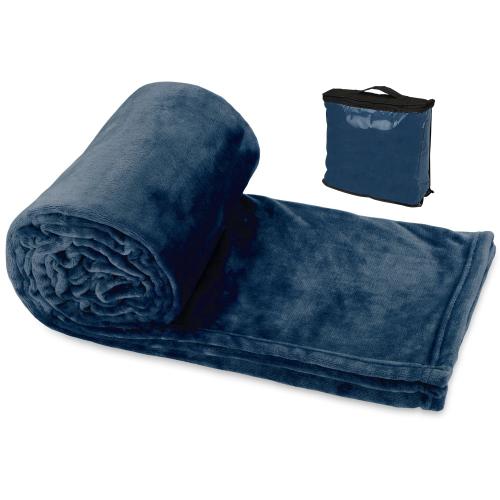 Плед Тедди, темно-синий