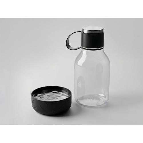 Бутылка для воды 2-в-1 Dog Bowl Bottle со съемной миской для питомцев, 1500 мл, черный