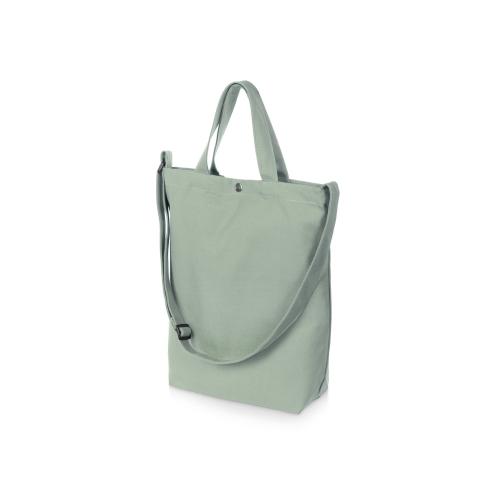 Сумка Helfer из хлопка на кнопке с регулирующейся лямкой, оливковый