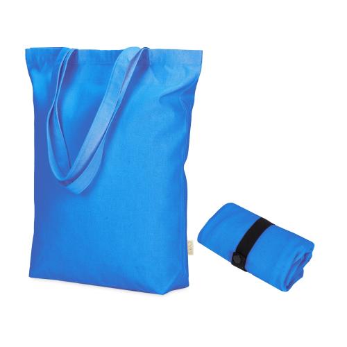 Сумка Fixy из переработанного хлопка с фиксирующей эластичной лентой, синий